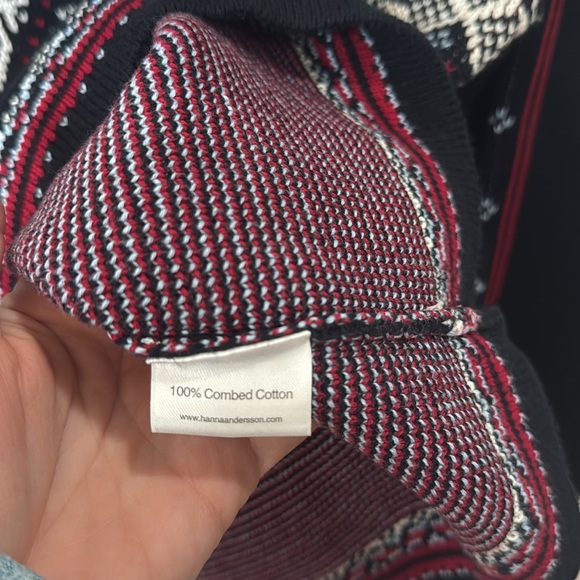 HANNA ANDERSSON NORDIC FAIR ISLE QUARTER ZIP SWEATER LARGE - Picture 7 of 8